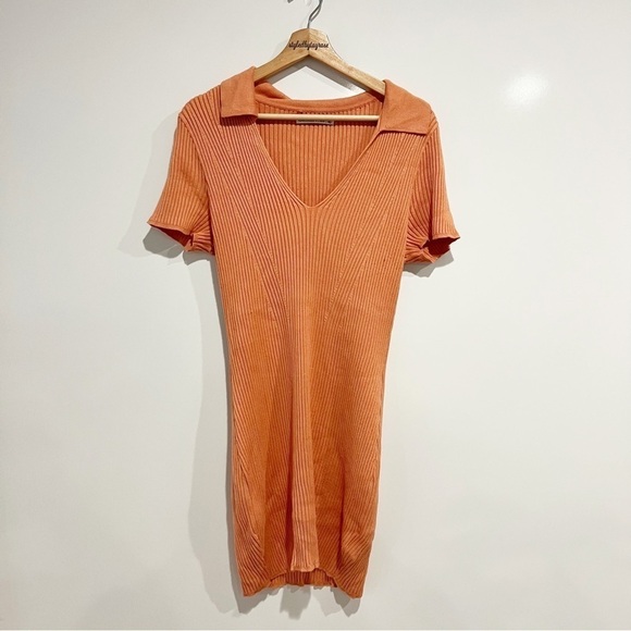 Abercrombie & Fitch Ribbed Collared Mini Dress - Picture 9 of 9